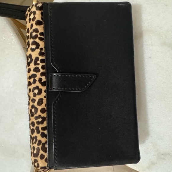 Michael Kors Leopard and Black Clutch